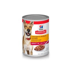 12 Latas Hill's Science Diet Adult, Alimento húmedo en lata para perro adulto sabor pollo 369g