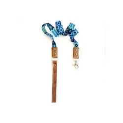 Correa Larga Tejida Azul Para Perro Talla S