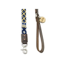 Correa Larga Tejida Azul Para Perro Talla S