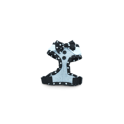 Arnés Modelaje Corbatín color Negro con Blanco Perro Talla S