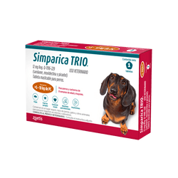 Simparica Trio 1 Masticable 12mg 5 a 10 kg