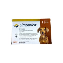 Simparica 1 Masticable 20 mg 5 a 10kg