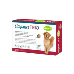 Simparica Trio 3 Masticables 48 mg 20 a 40 Kg