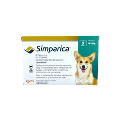 Simparica 3 Masticables 40 Mg 10 a 20 Kg