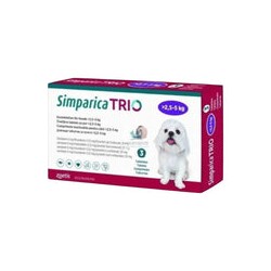 Simparica Trio 3 Masticables 6mg 2.5 a 5 kg