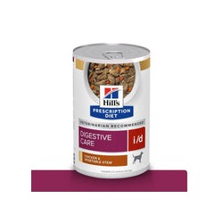 12 Latas Hill's Prescription Diet i/d, Cuidado Digestivo, para Perro, Estofado de Pollo y Vegetales, 354 g