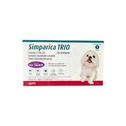 Simparica Trio 1 Masticable 6 mg 2.5 a 5 Kg